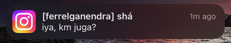 balasan dia, yang aku screenshot ga tau berapa kali